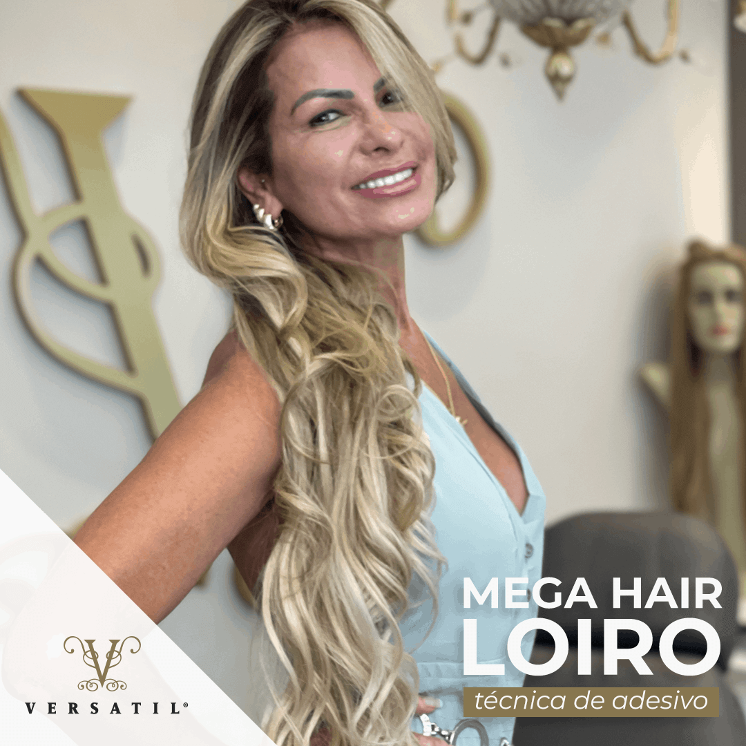 Mega hair Loiro em 30 minutos