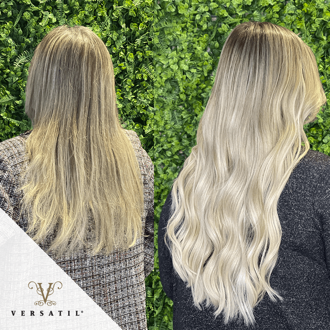 Mega hair com mechas Ombré