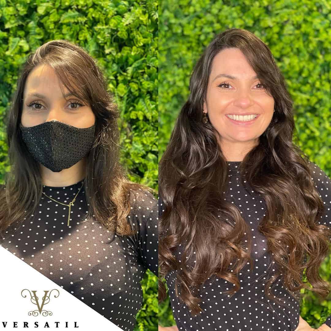 Mega Hair de Fita Adesiva e Microcápsula de Queratina